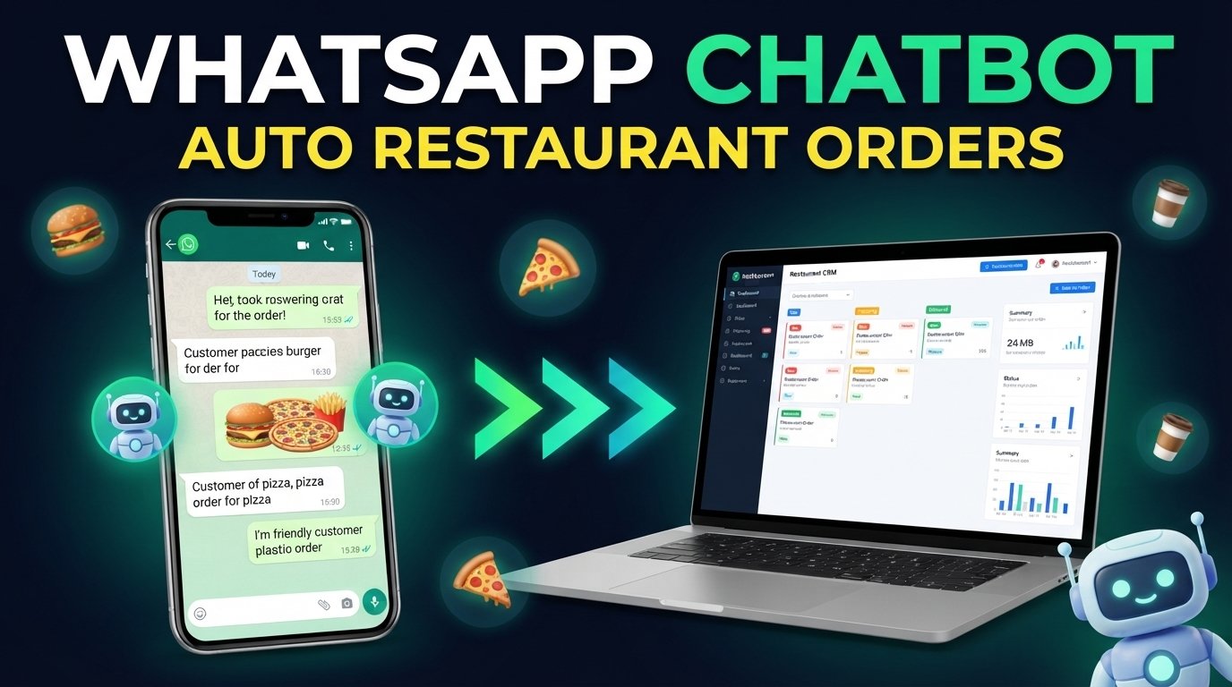 Restaurant Order Automation | WhatsApp Chatbot + CRM