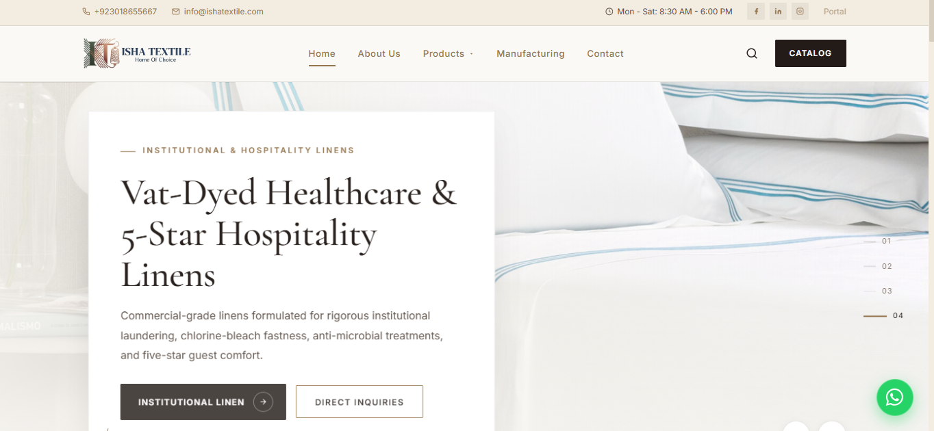 Isha Textile: Export Manufacturer Website